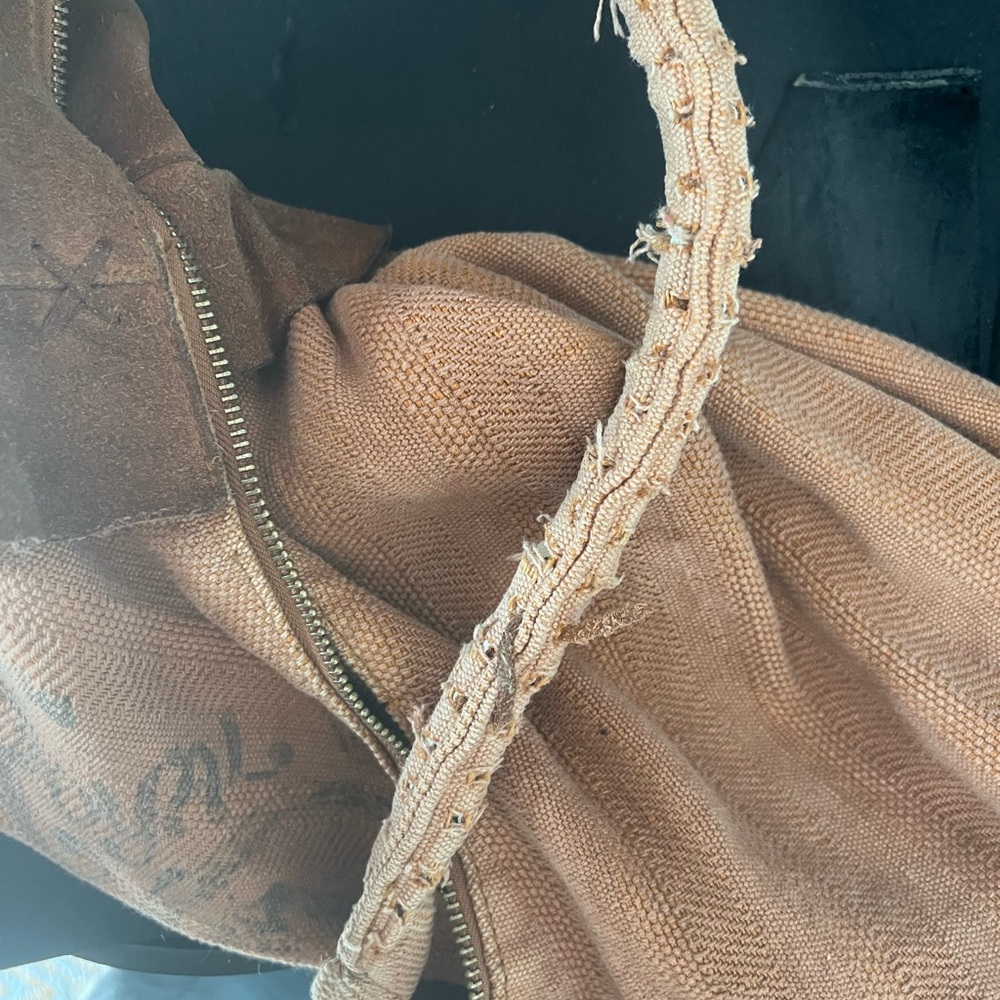 COPY - Free People Canvas/Suede Brown Hobo Bag - Picture 14 of 16